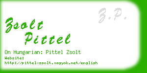 zsolt pittel business card